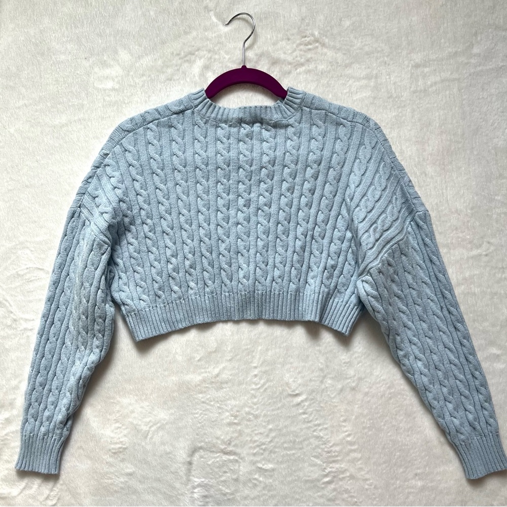 Altard State size small cropped blue sweater